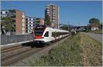 The SBB RABe 523 052 runs between Grenchen Süd and Lengnau to Biel/Bienne.