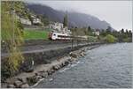 An SBB Flirt 3 523.1 travels along the turbulent Lake Geneva near Villeneuve towards Lausanne.

April 1, 2024