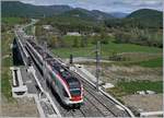 A SBB RABe 524 (TILO) on th way to Varese by the Bevera Bridge.