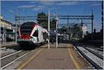 The TILO RABe 524 007 from Bellinzona to Malpensa T  by his stop in Varese.