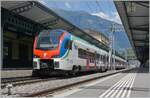 The TILO RABe 524 301 in Bellinzona.