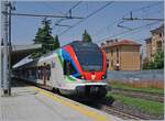 The SBB TILO RABe 524 117 on the way to Malpensa in Gallarate.