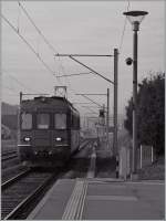 The RBe 540 010-6 allow assure the local train service 4315 from Palzieux to Romont here by the arriving at Siviriez.