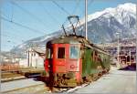 A time ago, fronts of RBe 4/4 was printed in red:
RBe 4/4 1401 in Brig.
scanned negative/winter 1998