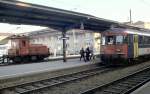 Tem no 336 and RBe 4/4 540 078-3 at Romannshorn, March 17th, 1999.