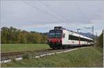 The SBB RBDe 560 224-8 (UIC RBDe 560 DO 94 85 7 560 224-8 CH SBB) from Palézieux to Payerne is shortly arriving at the Palézieux Village Station.