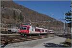 A TRAVYS Domino local train is leaving Vallorbe on the way to Le Brassus.

24.03.2022