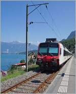 The SBB RBDe 560 221-4 comming from Brig ist arriving at St Gingolph. 

22.07.2022