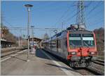 A SBB RBDe 560 comming from Vevey is arriving at Puidoux.