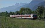 A RegioAlps RBDe 560 between Vouvry and St-Maurice on the way to Brig.