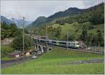 A BLS RBDe 565 with his RE from Interlaken Ost to Zweisimmen by Garstatt.