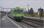 The BLS RBDe 565 731 wiht his local train service from Lyss to Büren in Busswil.