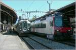 A  old  and a  new  Vineyard Train in Vevey.