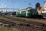Former BLS Be 761 passes Oberburg on 17 May 2025 with an extra train during the  150 Years of Emmentalbahn  regional train bonanza.