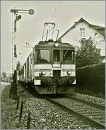 The SBB De 4/4 1667 with his local train from Beinwil am See to Beromünster by Menziken.