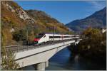 A SBB ETR 610 on the way to Geneva near Leuk. 
26.10.2015