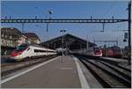 SBB ETR 610 and ICN in Lausanne.