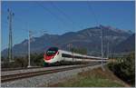 A SBB ETR 610 between St Maurice and Bex on the way to Geneva.