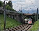 A SBB RABe 503 on the way from Milano to Geneve by Villeneuve.