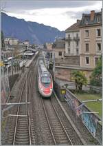 A SBB RABe 503 / ETR 610 sitals EC train from Milan to Geneva is leaving Montreux station.

December 7, 2024