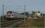 The SBB RABe 511 104 on the way to Romont by Oron.