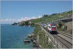 The SBB RABe 511 112 on the way to Geneva between St Saphorain and Rivaz.