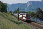 The SBB RABe 511 024 on the  way to St-Maurice by Villeneuve. 

08.05.2020