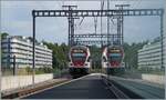 The SBB RABe 511 110 is arriving at Lancy Pont Rouge. 

28.06.2021