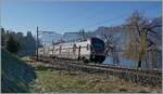 The SBB RABe 511 038 near Villeneuve on the way to Annemasse.