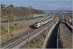 A SBB RABe 511 on the way to St Maurice by Denges Echandens.