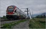 The SBB RABe 511 119 on the way to St-Mauriche by the new  Massogex  Bridge.