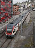 The SBB RABe 511 116 and an other one on the way to St Maurice in Montreux.