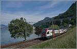 The SBB RABe 511 026 on the way frome Annemasse to St Maurice near Villeneuve.