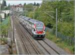 The SBB RABe 511 109 is the S5 from Grandson to Bex, here by his arriving at Burier.