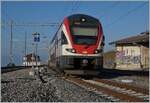 The SBB RABe 511 030 from Grandson is arriving at histerminate Station Cully.