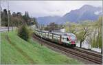 The SBB RABe 511 030 travels along the turbulent Lake Geneva near Villeneuve towards Lausanne.

April 1, 2024