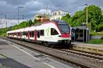 On 29 June 2013 SBB 521 001 calls at Weil-am-Rhein.