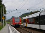 German und swiss trains are meeting in Bietingen on September 11th, 2012.