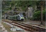 The BLS RABe 528 103 arrives at the station of Iselle di Trasquera. On the right side of the image, a decommissioned water crane can be seen.  
August 17, 2025