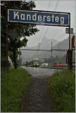  1913 - 2013: 100 years BLS . A  Ltschberger  to Bern is leaving Kandersteg.
29.06.2013