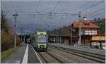 The BLS RABe 535 116 makes a stop in Mülenen.