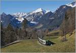 The BLS Löschberger 535 107 an an other one on the way to Zweisimmen by Weissenburg.