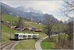 A BLS RABe 535  Lötschberger  on the way to Bern by Enge im Simmental.

14.04.2021