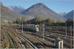 A BLS RABe 535  Lötschberger  comming from Bern is arriving at the Domodossola Station.