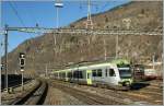 Two BLS  Ltschberger  on the way to Spiez leave the Brig Station.