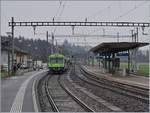 The BLS RBDe 565 731 wiht his local train service from Lyss to Büren is arriving at Busswil.