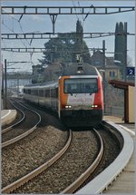 The SBB Re 460 085  Coop Gotthrad 2016  by St Saphorin.
04.03.2017