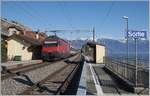 The SBB Re 460 059-9 with an IR to Brig by St Saphorin.