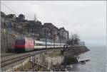 The SBB Re 460 052-4 with an IR to Brig by St Saphorin.