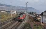 SBB Re 4/4 II with empty specila train by Cully.